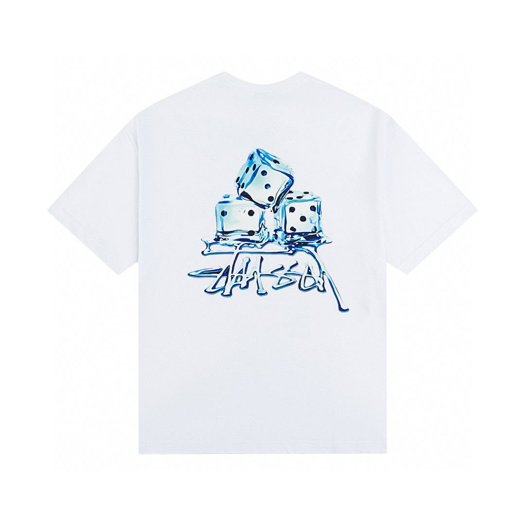 STÜSSY T-SHIRT - DICE - WHITE