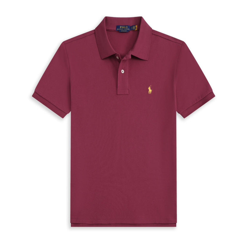 Ralph Laren Polo - Wine Red, Gold Logo