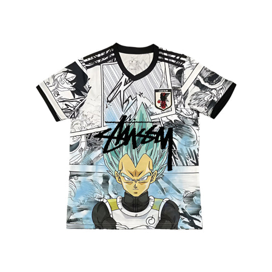 STÜSSY x “JAPAN” JERSEY - DRAGON BALL Z SSJB VEGETA WHITE