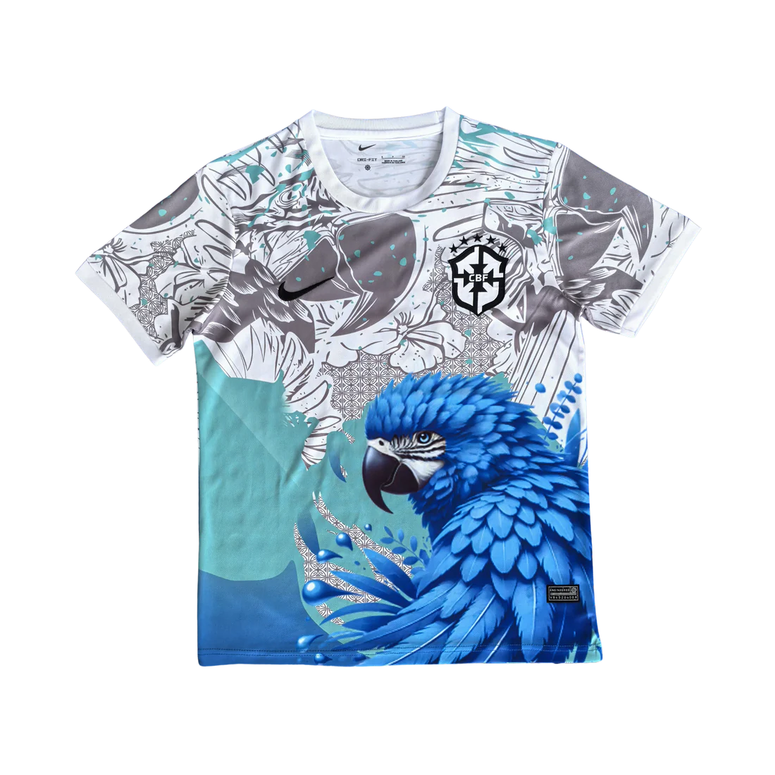 *SALE* BRAZIL JERSEY - SPECIAL  PARROT EDITION GREY